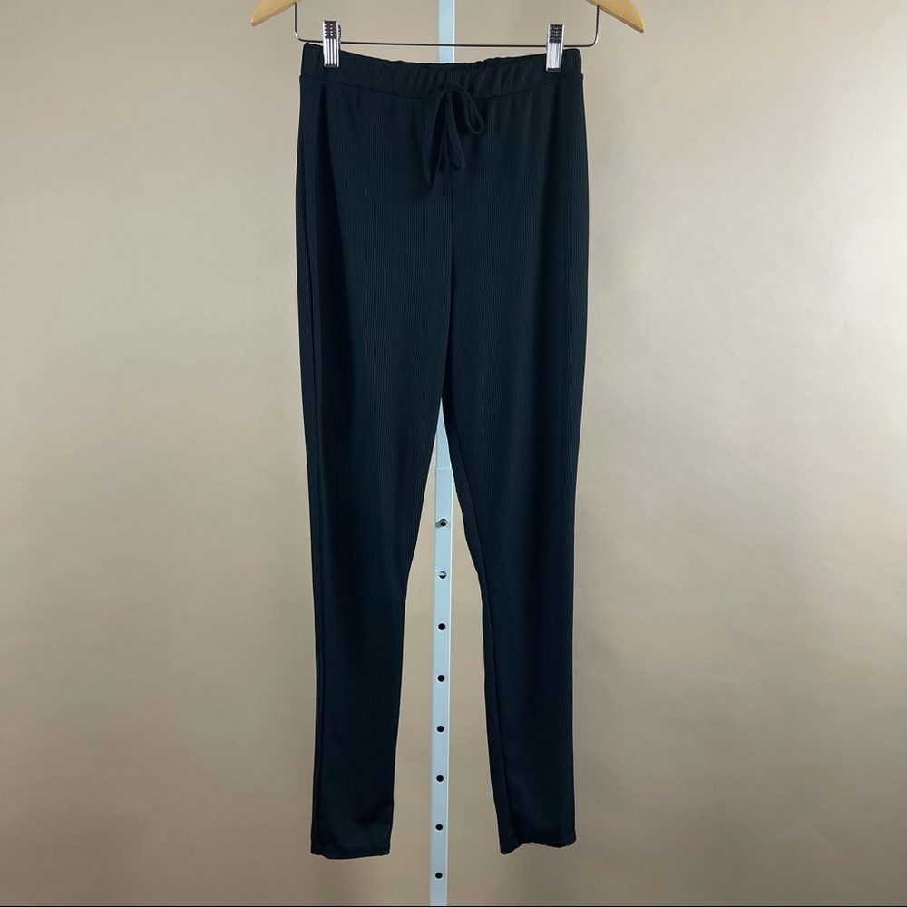 PrettyLittleThing Size 6 Ribbed Joggers Streetwear Minimalist Casual Lounge